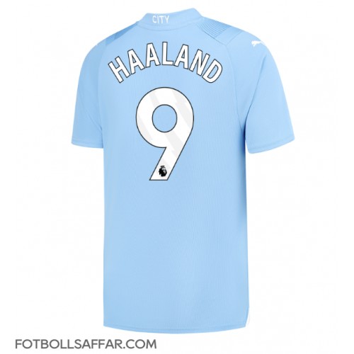 Manchester City Erling Haaland #9 Hemmatröja 2023-24 Kortärmad